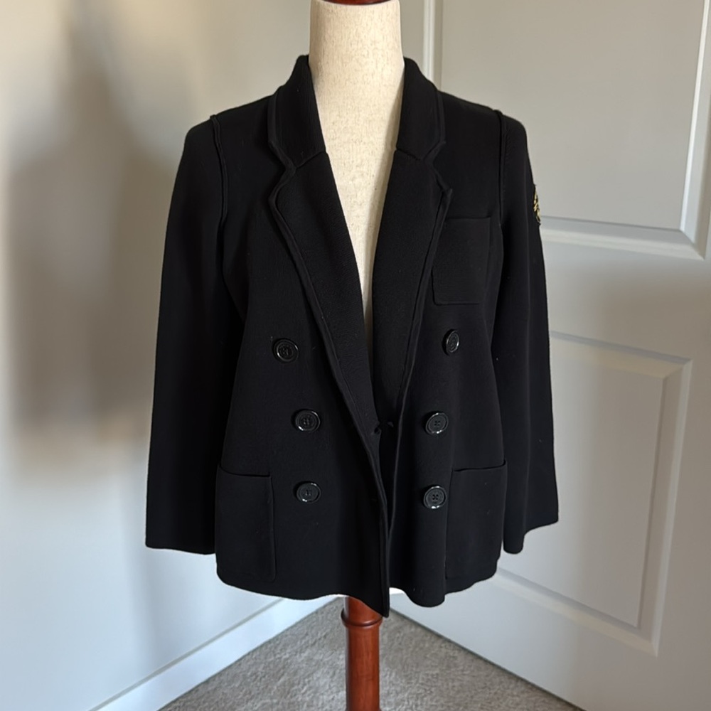 Y2K Sonia Rykiel x H&M Pima Cotton Sweater Blazer Jacket Size Medium - Picture 6 of 7